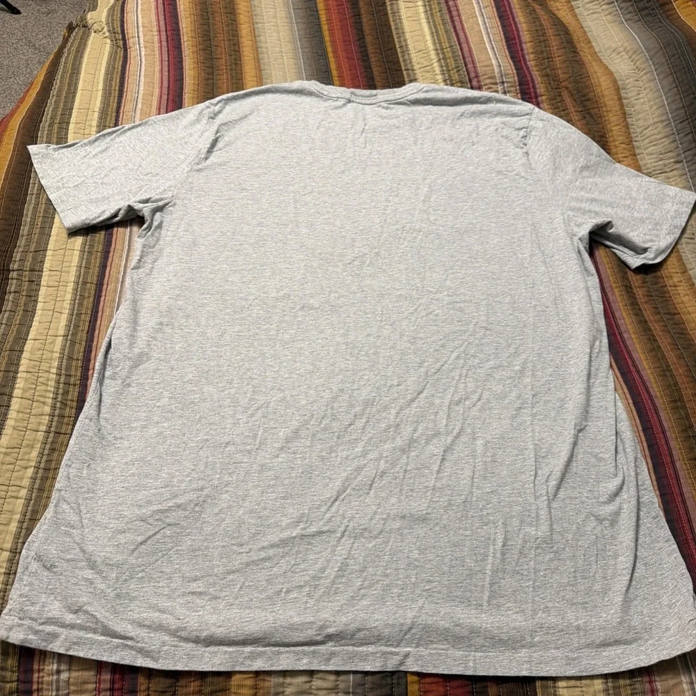 Polo Ralph Lauren Mens Grey T-Shirt w/Green Logo Print Short Sleeve Size 2XLT